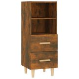 vidaXL Dressoir, 34,5x34x90 cm, bewerkt hout, gerookt eikenkleurig