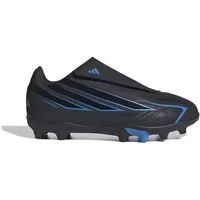 adidas F50 Hyperfast Club Velcro Firm Ground/Multi Ground Football Boots Children Shoes, core black/core black/Lucid Ray Blue, 31 1/2 EU