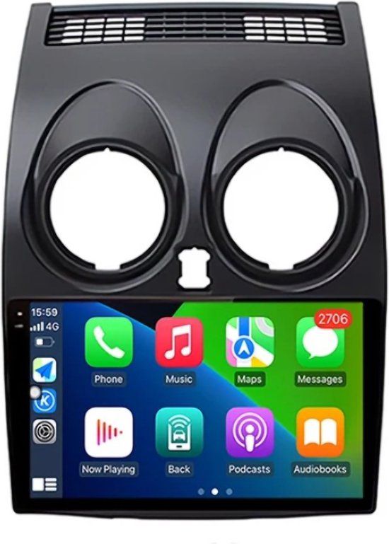 ,merkloos Nissan Qashqai J10 Autoradio with Navigation - 2GB/32GB, Carplay & Android Auto, 2006-2013