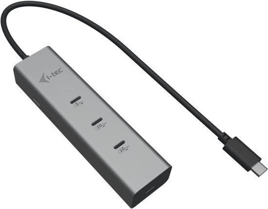 I-tec Metal USB-C Charging HUB 5port with USB-C video 8K + Power Delivery 85W