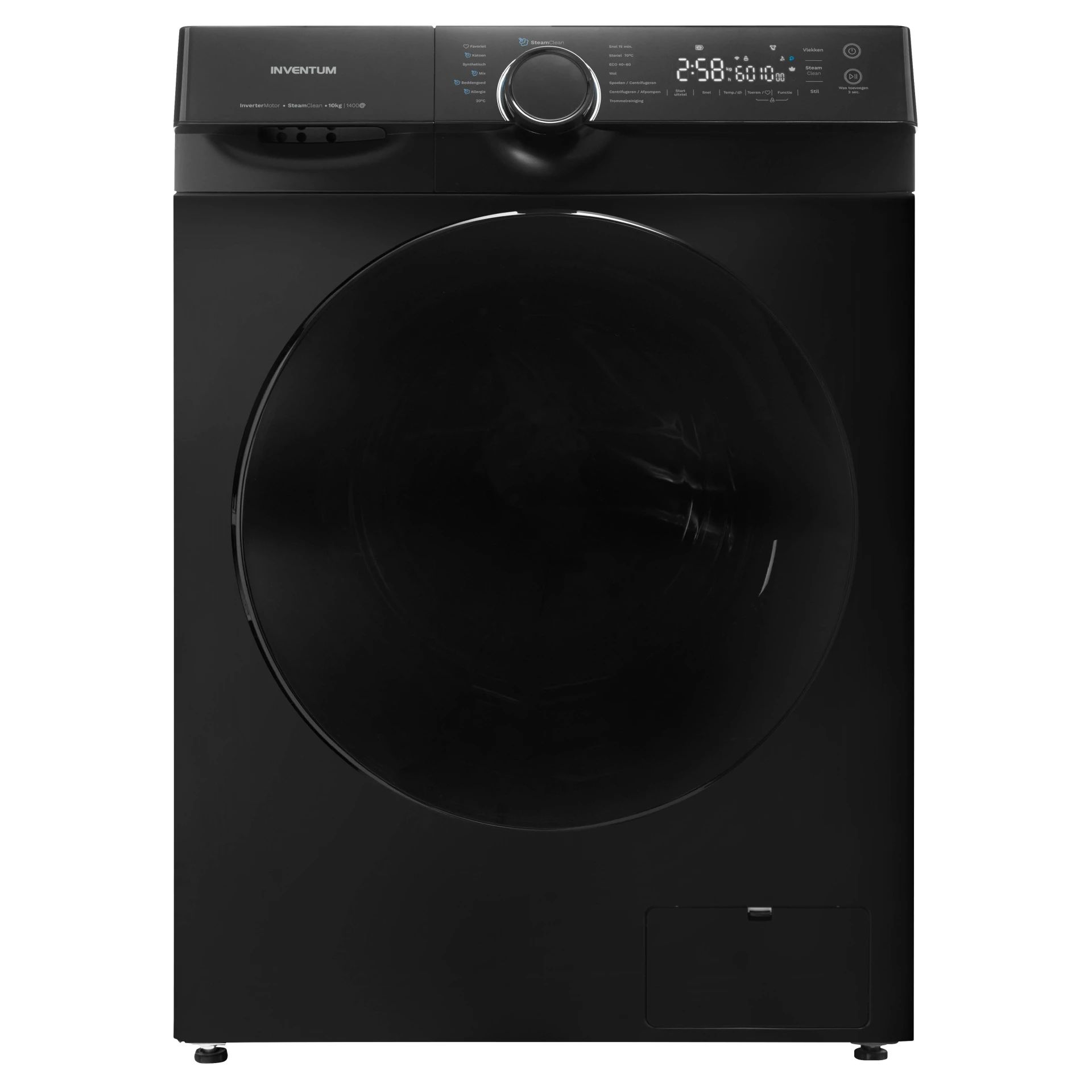 Inventum VWM1010B - 10 kg Front Load Washing Machine - Black - 1400 RPM