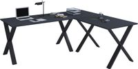 VCM Hoekbureau Lona X Aluminium Zwart