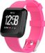 By Qubix - Compatible Fitbit bandje - Geschikt voor Fitbit Versa 1 / 2 & Lite - Rubberen Sport Bandje - Magenta