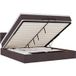 Prolenta Maison Exclusive - Cadre de lit ottoman avec matelas brun foncé 200x200 cm textile