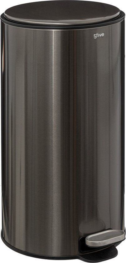 BEAU by Bo 5Five Delta Afvalemmer - 30L - Zwart - Met Soft-close en Pedaal