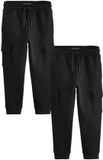 Next - Jongens - Set van 2 slim-fit cargojoggingbroeken - Zwart