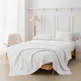 Good Nite Zomerdekbed voor eenpersoonsbed, 4,5 tog, zacht polyester, licht en machinewasbaar, met hoekbanden, wit, 135 x 200 cm
