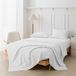 Good Nite Zomerdekbed voor eenpersoonsbed, 4,5 tog, zacht polyester, licht en machinewasbaar, met hoekbanden, wit, 135 x 200 cm