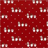 Creativ Company Inpakpapier, rood, Scandinavische kerstkabouter, B: 50 cm, 80 gr, 100 m/1 rol