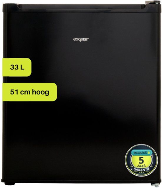 Exquisit GB05-040EB Mini Vriezer - Zwart - 33 Liter