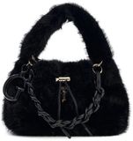 Guess Handtas faux bont meisje gitzwart