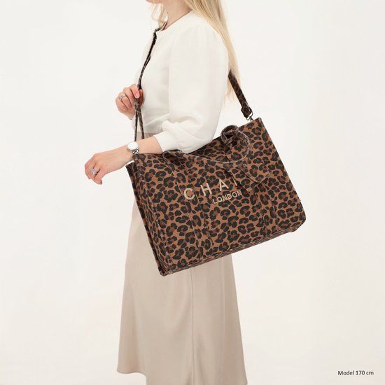 Charm London Bond Avenue Laptoptas - 15,6 Inch - Luipaard