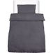 Beautissu Meline, aspect lin, 155x220 + 40x80 cm, anthracite, 2 pièces, housse de couette