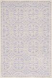 Safavieh Medallion Indoor handgetuft vloerkleed, Cambridge collectie, CAM123, in Lavendel & Ivoor, 122 X 183 cm