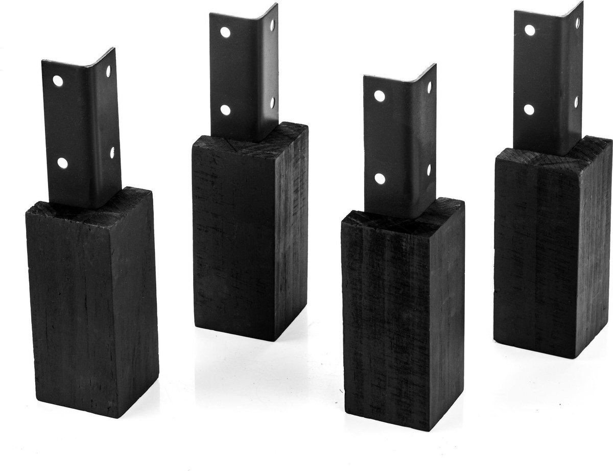 Evolar Opstelvoetjes voor Airco Omkasting - Zwart - Wood - Set 4 stuks