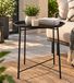 Table d'appoint en métal avec plateau amovible en polypropylène 47,5 cm x 51 cm 7623019 Noir