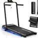 Sportconic tapis de course pliable 1-12 km/h - Walking pad pour la maison - Tapis de course avec inclinaison - Treadmill - Incl. support tablette, télécommande et tapis de protection
