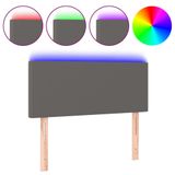 VidaXL Hoofdbord LED 180x5x78/88 cm Kunstleer Grijs