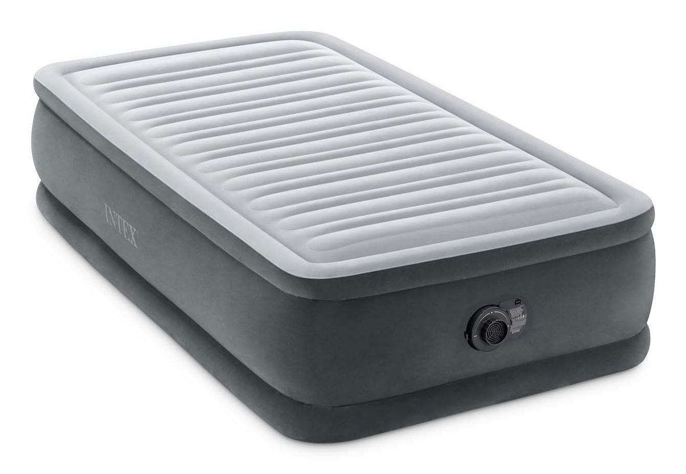 Intex Comfort-Plush Elevated Twin Luchtbed - 191x99x46 cm - Grijs