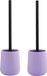 MSV Toiletborstel Malmo Céramique/Inox Lilas/Noir 39x10cm (2 pièces)