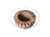 ARBOREA Table basse ronde 70 cm bois massif et verre trempé