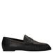 Manfield Zwarte Leren Loafers
