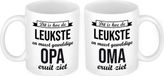 Bellatio Decorations Shoppartners Bv Leukste en meest geweldige Opa en Oma mok - Cadeautje/ cadeau beker set voor Opa en Oma