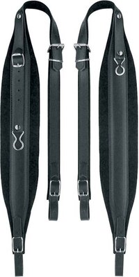 Boston Accordion Straps, 96-120 Bass, 99-104 x 10.0cm, Leather, Black