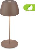 Briloner Serina Mini - Snoerloze LED tafellamp IP44 - 7503012 - Dimbaar - Touch - Spatwaterdicht - Snoerloos - Verwisselbare batterij en lichtbron - Ø8 x 20 cm - Kap Sand