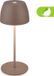 Briloner Serina Mini - Snoerloze LED tafellamp IP44 - 7503012 - Dimbaar - Touch - Spatwaterdicht - Snoerloos - Verwisselbare batterij en lichtbron - Ø8 x 20 cm - Kap Sand