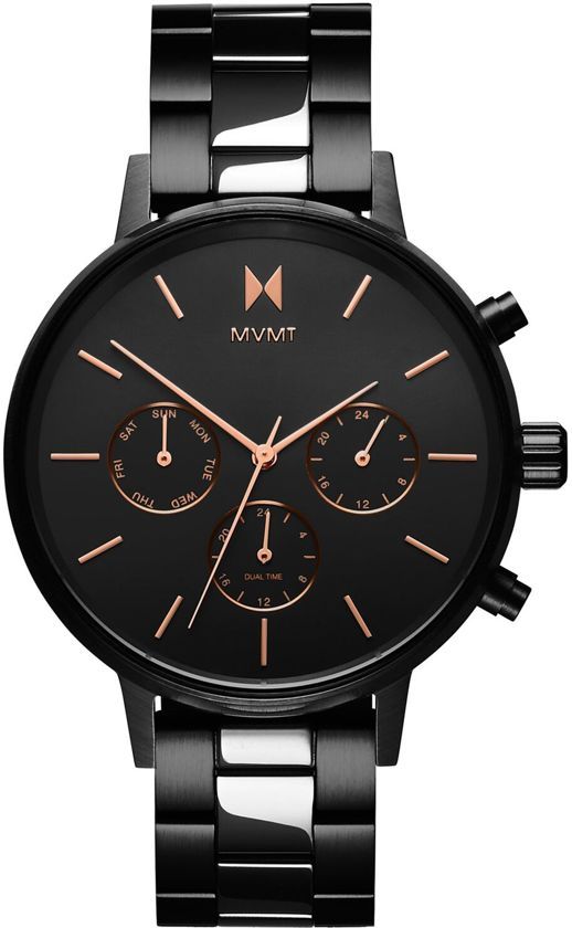 MVMT MVMT Nova Crux FC01-BL - Horloge - Staal - Zwart - 38mm