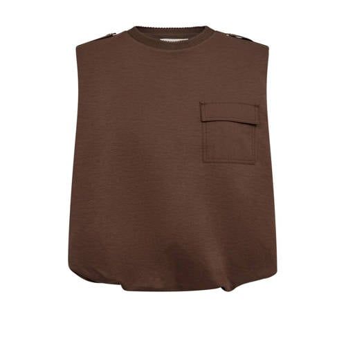Gossia top - bruin
