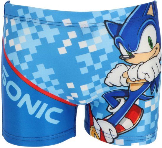 4KidsOnly Sonic Zwemboxer - Maat 122/128 - Polyester - Blauw - Unisex