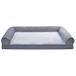 Amazon Basics schuimslaapbank voor honden en huisdieren met afneembare hoes, grijs, 112 × 89 × 20cm (L × B × H)