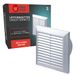 MKK Ventilatierooster met flens 150 mm wit kunststof