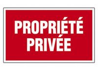 4160481 Bord Private Property – stijf – 330 x 200 mm – 4160481