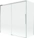 Mexen Rox badwand scherm 2-delig schuifbaar 160 + 75 x 150 cm, transparant, chroom