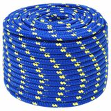 vidaXL Multifunctioneel touw 12 mm 100 m Blauw PP