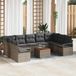 Maison Exclusive - Set de 10 bancs de jardin avec rangement, gris, en polyrotin