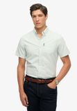Superdry - Oxford-overhemd met korte mouwen - Heren - Lichtgroen - Maat L