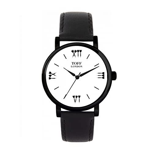 Toff London Wit darts batons horloge - 5059911117418