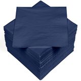 HEKU 100 effen servetten, 3-laags, 33 x 33 cm, donkerblauw