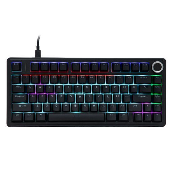 EPOMAKER x AULA F75 - Zwart - Mechanisch Toetsenbord - Wired - RGB - 75% - QWERTY - Gaming Keyboard - Red Switch