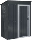 vidaXL Tuinhuisjes Antraciet 137 x 81 x 180 cm Metaal