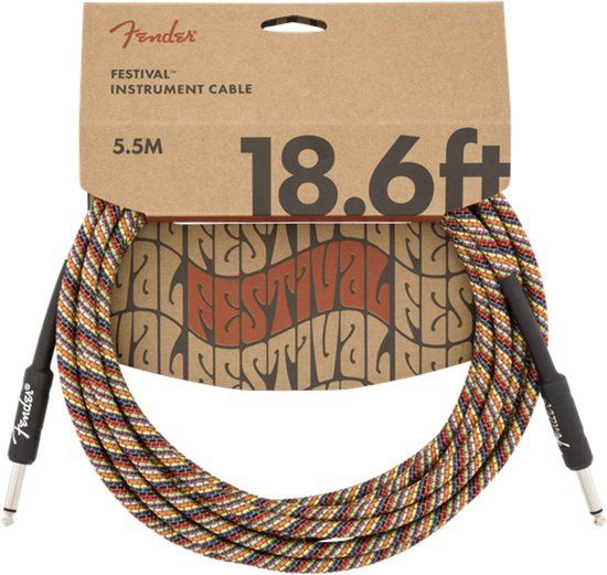 Fender Festival Instrument Cable [S/S] 5.5m (Rainbow)