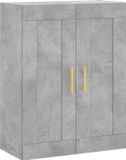 vidaXL Wandkast, betonkleur, 69,5 x 34 x 90 cm, houtvezelplaat