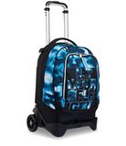 Jack Schooltrolley met zeven wielen - Dip & Sky - Afneembare trolley voor rugzakgebruik - Dubbel gebruik