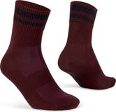 GripGrab Original Stripes Crew Zomer Fietssokken Retro Wielersport Sokken - Unisex - Donker Rood - Maat S