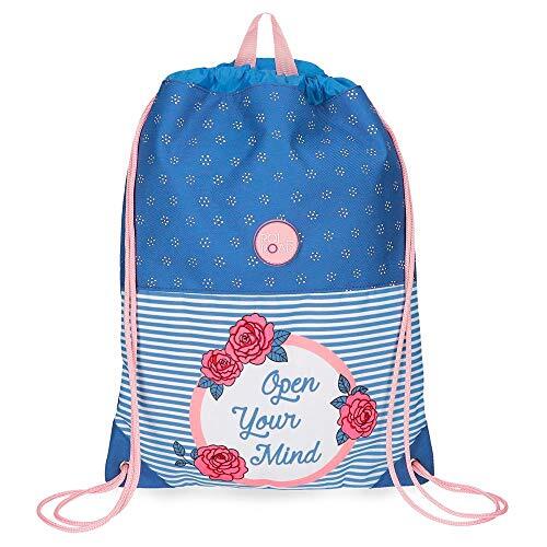 Roll Road Rose Turnhal Sac Blauw 32x42 cm Polyester, blauw, Taschenrucksack, Kindermode/jeugdmode