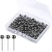 Allecto Plus - 200 stuks Punaises pour cartes pour voyages et photos - Noir Or